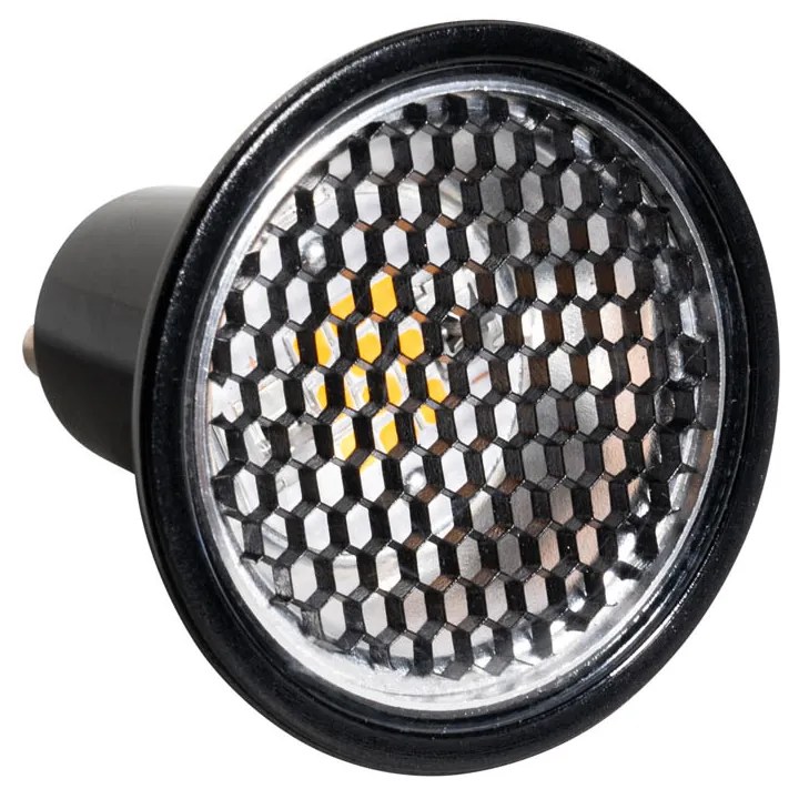 Sada 5 ks GU10 3-stupňová stmievateľná LED žiarovka 50 mm Honeycomb 6W 400LM 3000K