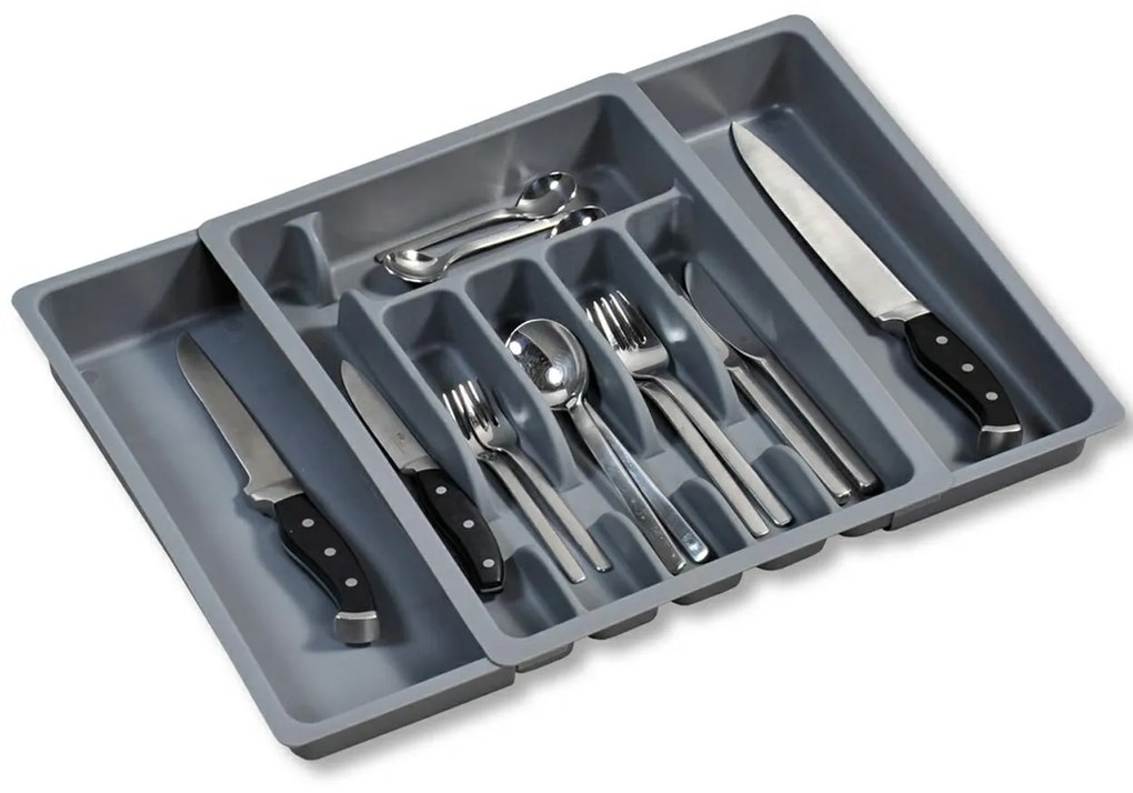 Plastový kuchynský organizér Loft Grey, 50x38 cm