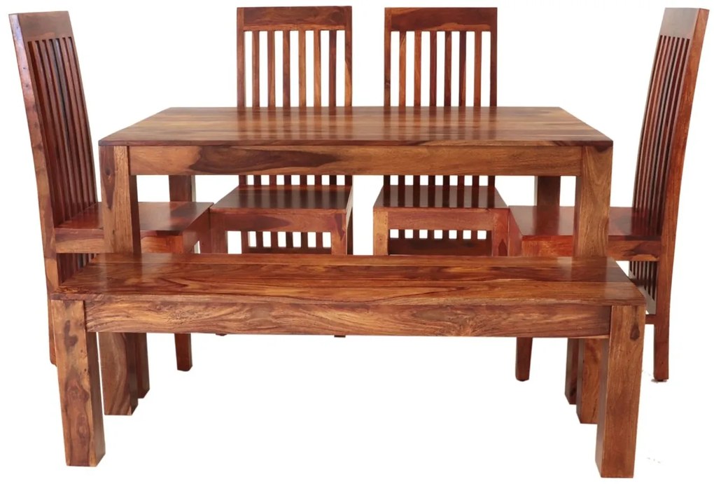 furniture-nabytek.cz - Jedálenský set pre 6 osôb Gani z indického masívu palisander.