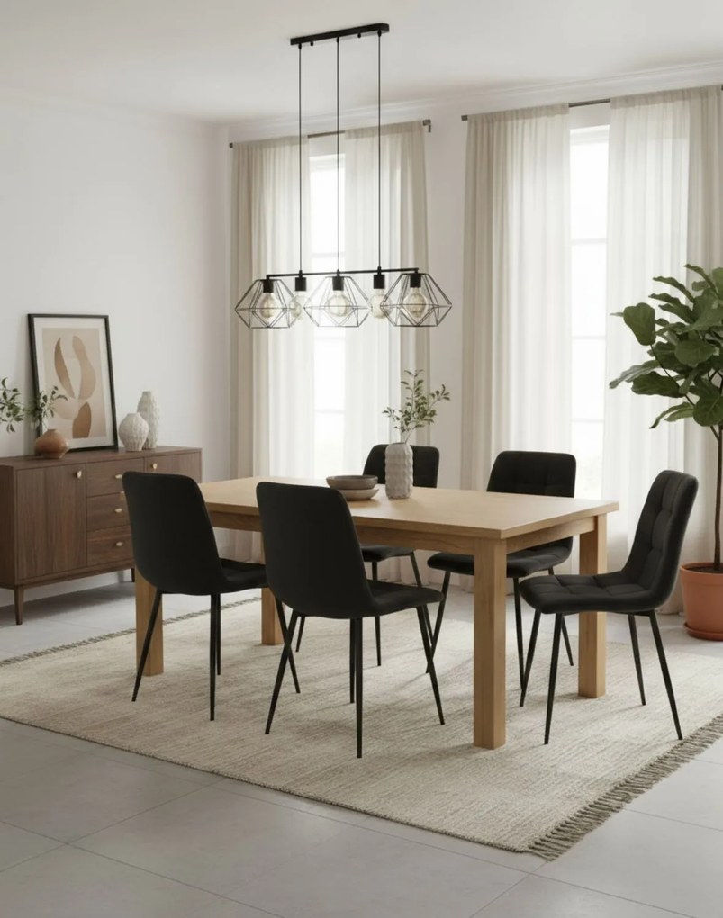 Stolička Mila Velvet Čierna