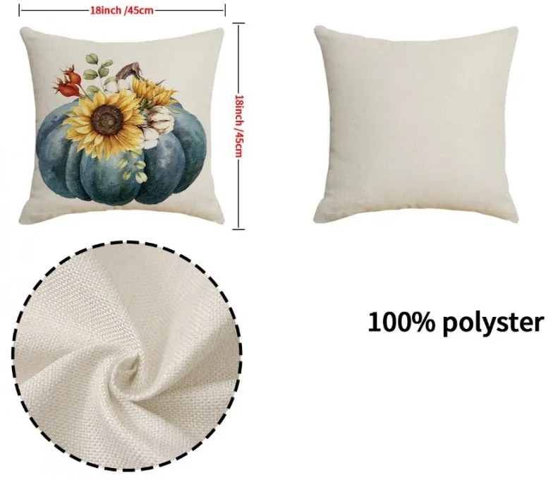 Obliečka na vankúš AUTUMN CALL 45x45 cm, krémová