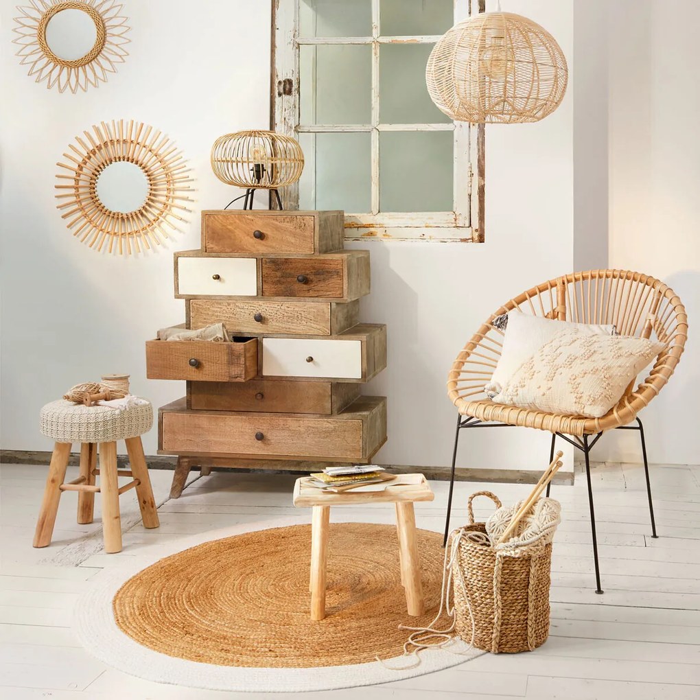 Sada 3 okrúhlych košov WICKER