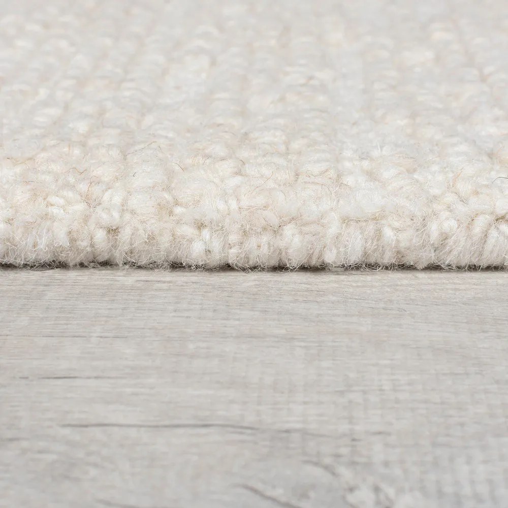 Slonovinový ručne tkaný vlnený koberec 160x230 cm Harris Boucle – Flair Rugs