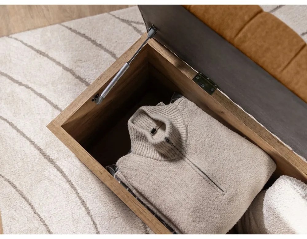 Lavica v oranžovej a prírodnej farbe Oceane – Bobochic Paris