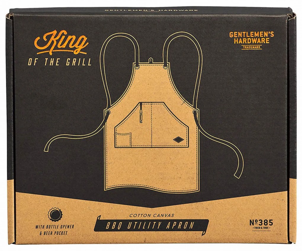 GENTLEMEN'S HARDWARE Pánska kuchynská zástera s otváračom BBQ Utility Apron