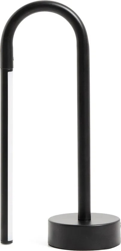 Čierna kovová LED stolová lampa (výška 30 cm) Bow – Kave Home