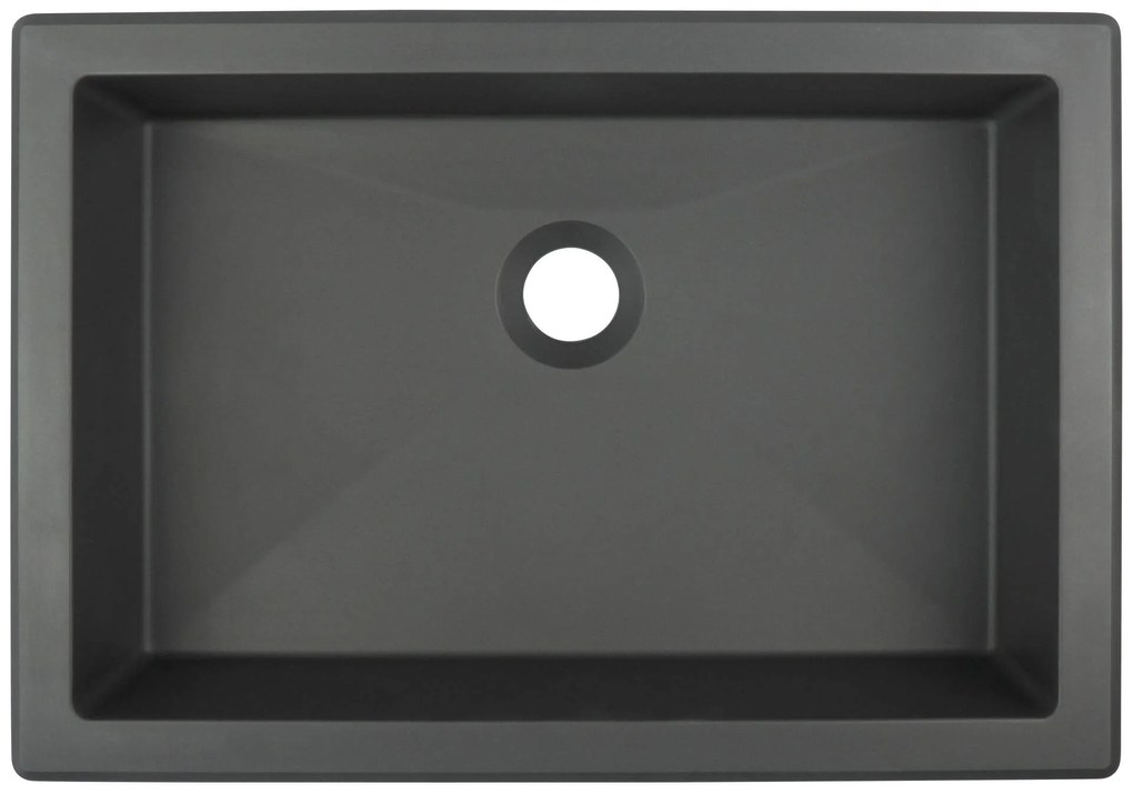 Deante Correo, granitové umývadlo 500x350x140 mm, antracitová metalíza, DEA-CQR_TU5U