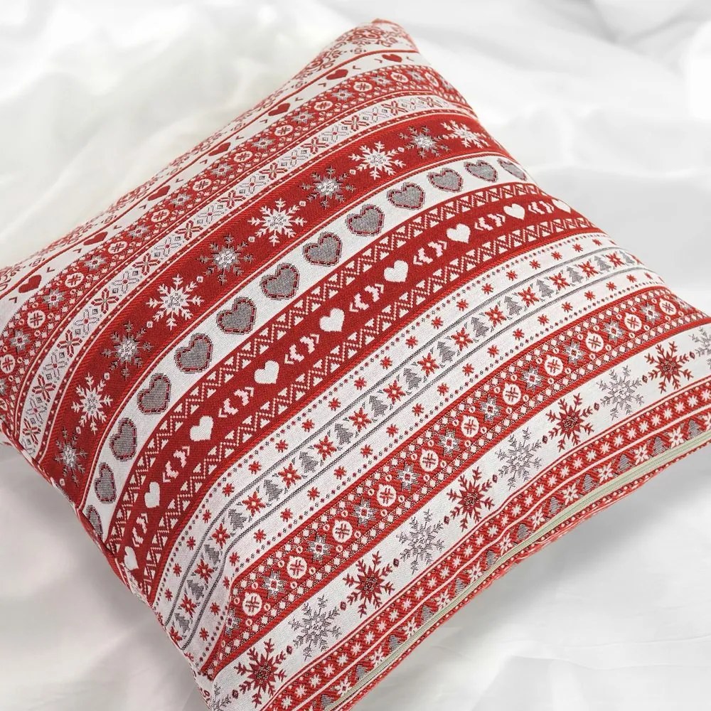 Polášek Obliečka na vankúšik so zimnými motívmi - Snehuliak | 40 x 40 cm