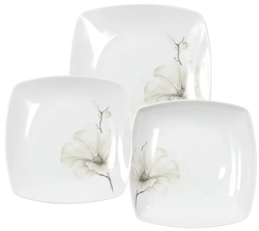 Akcent magnólia tanierová sada pre 6 osôb, 18ks