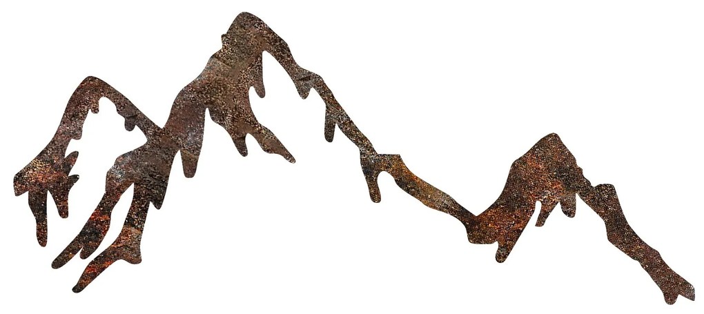 Nástěnná kovová dekorace Rusty Mountain vícebarevná