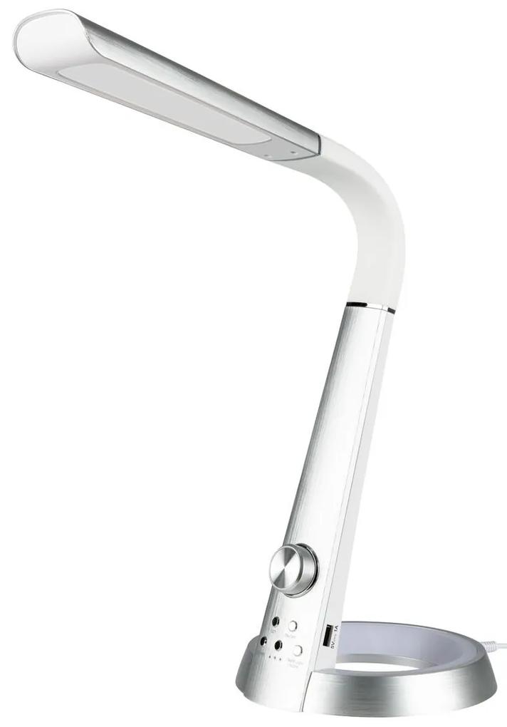LIVARNOLUX® LED stolná lampa s dotykovou funkciou dekoratívneho svetla  (strieborná), strieborná (100305769) | BIANO