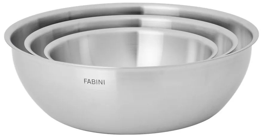 Misy v súprave 3 ks z nehrdzavejúcej ocele v striebornej farbe ø 25,5 cm Lucca 3.0 – FABINI