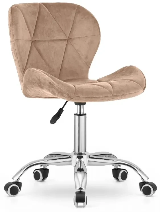 Set do pracovne ZARIMO stôl 80x40 cm dub sonoma + kreslo AVOLA VELVET svetlo hnedé