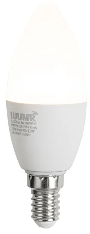 Sada 5 stmievateľných LED žiaroviek E14 C37 Opál 4,9W 470 lm 2700-6500K