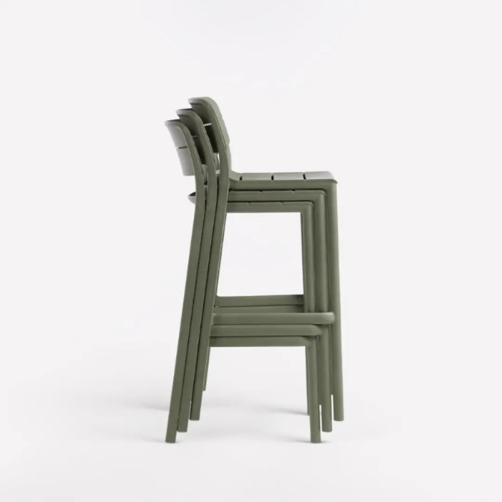 CASSIA STOOL záhradná barová stolička basalto