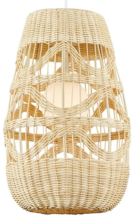 Závesné svietidlo Arona, 1x ratanové tienidlo, (fi 25cm), w