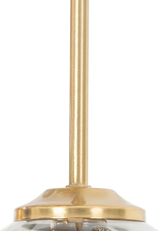 Inteligentné stropné svietidlo zlaté s dymovým sklom 9-svetiel vrátane 9 Wifi G9 - Atény