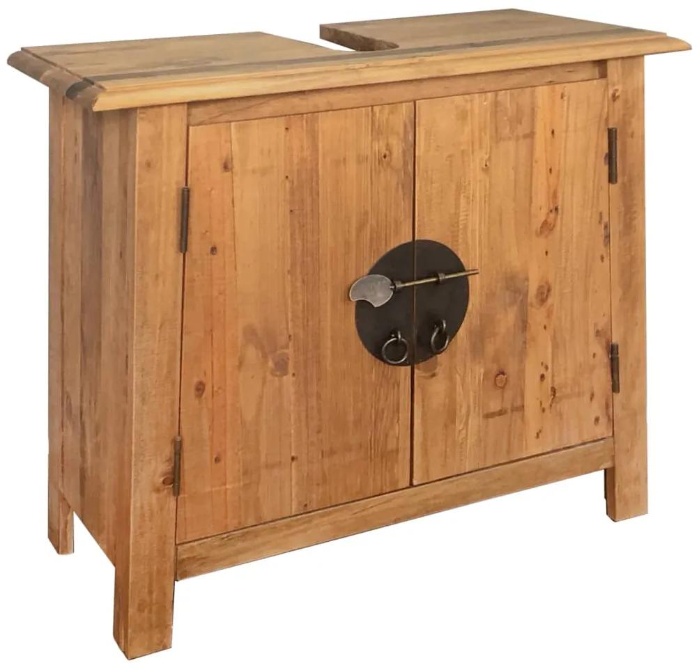 vidaXL Kúpeľňová skrinka, recyklované borovicové drevo, 70x32x63 cm