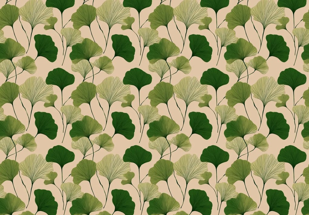 Fototapeta - Ginko zelené listy (147x102 cm)