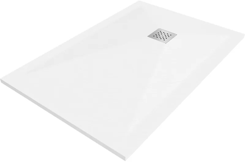 Mexen Stone+, obdĺžniková vanička z minerálneho kompozitu 120 x 100 cm, biela, 44101012