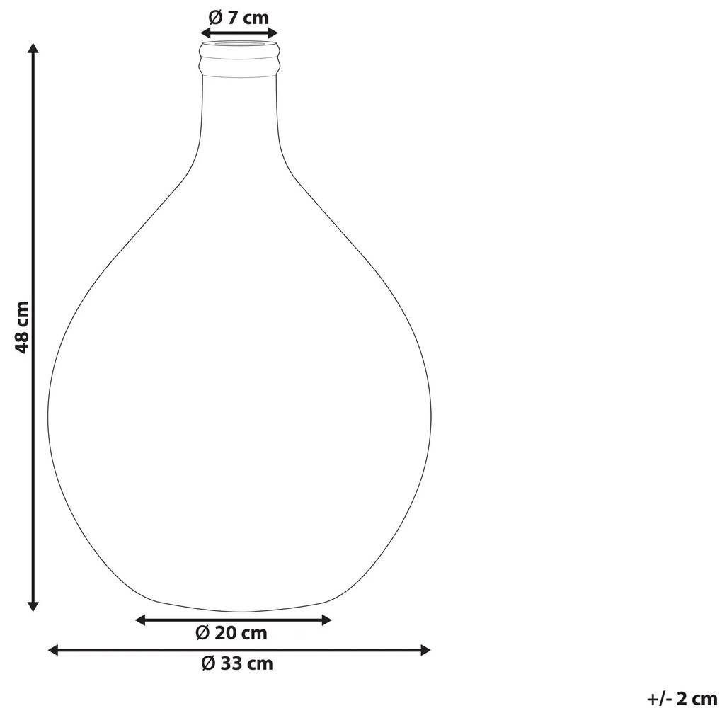 Sklo Dekoratívna váza 48 Hnedá CHATNI Beliani