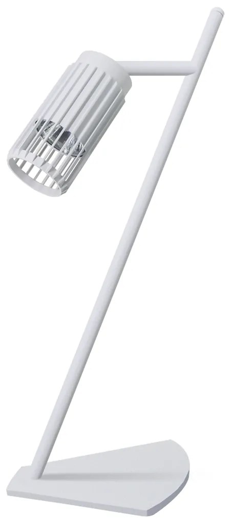 Stolná lampa Vertical, 1x biele kovové tienidlo, w