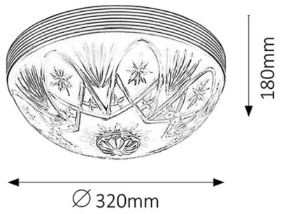 Rabalux 8638 - Stropné svietidlo ANNABELLA 2xE27/60W/230V
