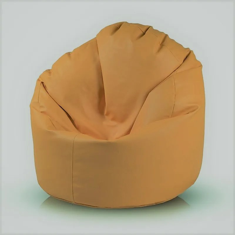 INTERMEDIC SK - Sedací vak Star 85x90 cm | ergonomický dizajn s podrúčkami, 300 l Farba: E03 - Oranžová svetlá (ekokoža)