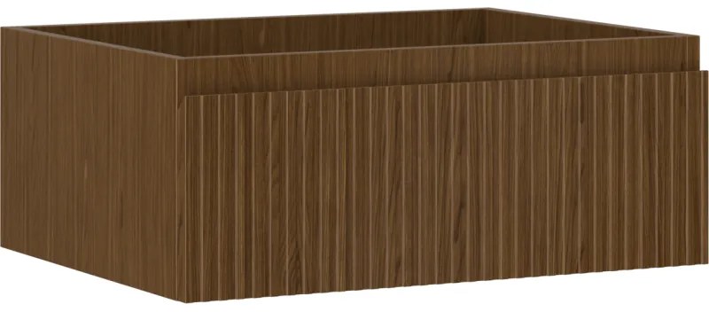 Mexen Rivel, kúpeľňová skrinka 60 cm, 1 zásuvka, drážkovaná, orech, 91A20-06023-1-BF86