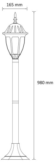 Vonkajšia lampa FLORENCJA 1xE27/20W/230V IP43