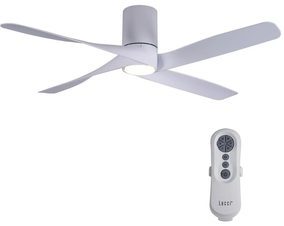 Lucci air 213350 - LED Stmievateľný ventilátor RIVIERA 1xGX53/12W/230V biela + DO