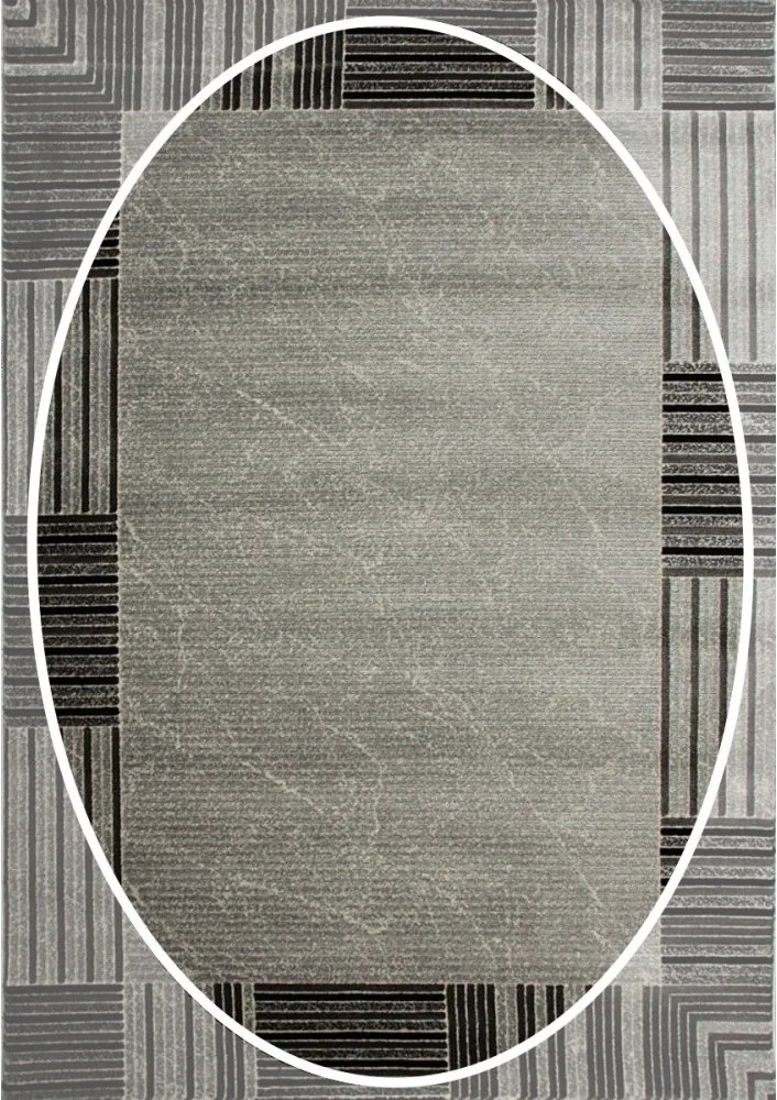 Kusový koberec Roxy sivý ovál, Velikosti 133x190cm