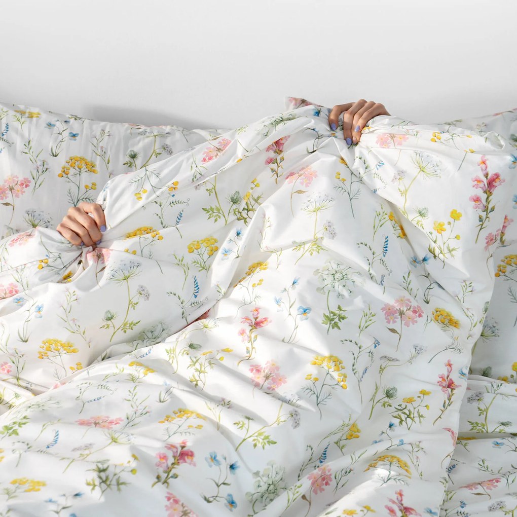 Goldea bavlnené posteľné obliečky deluxe - kvitnúca jar 150 x 200 a 50 x 60 cm