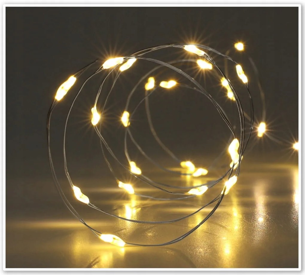 Světelný LED řetěz s časovačem Anton 95 cm teplý bílý