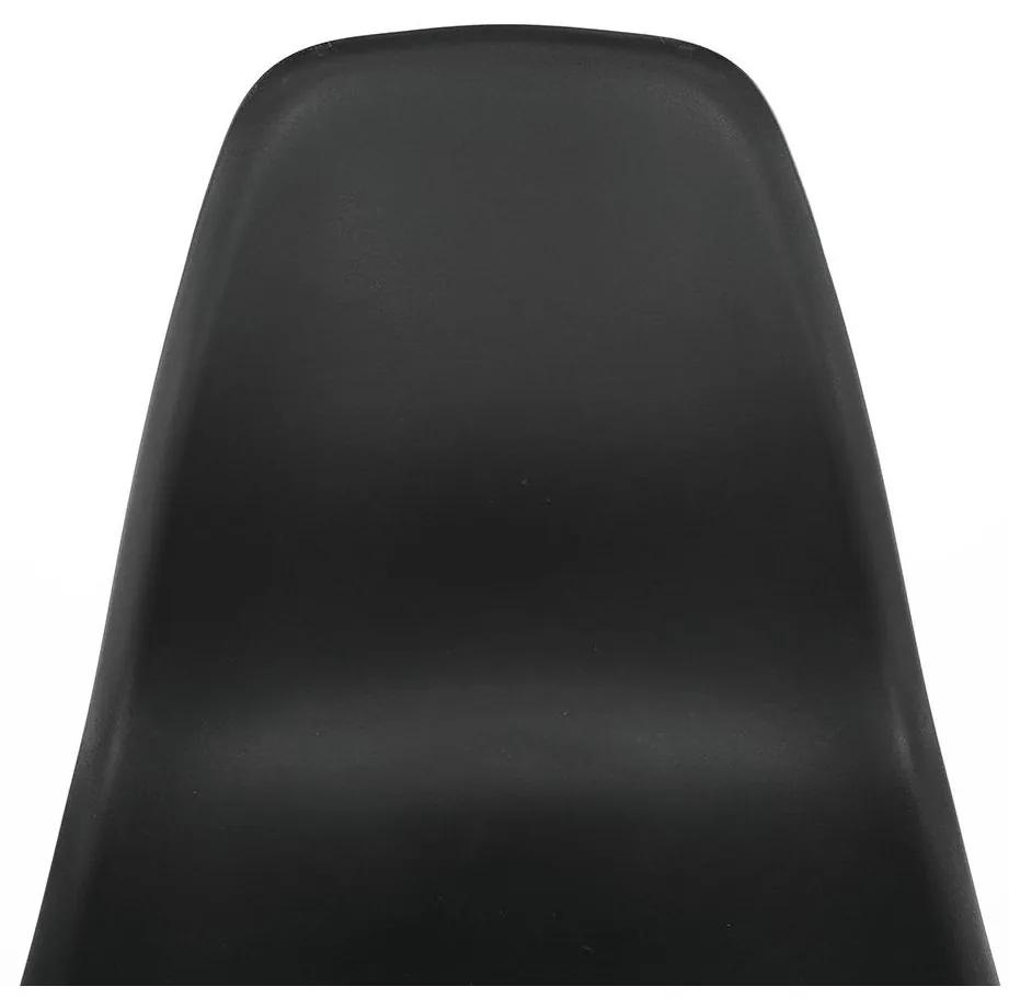 Tempo Kondela Barová stolička, čierna, plast/drevo, CARBRY NEW