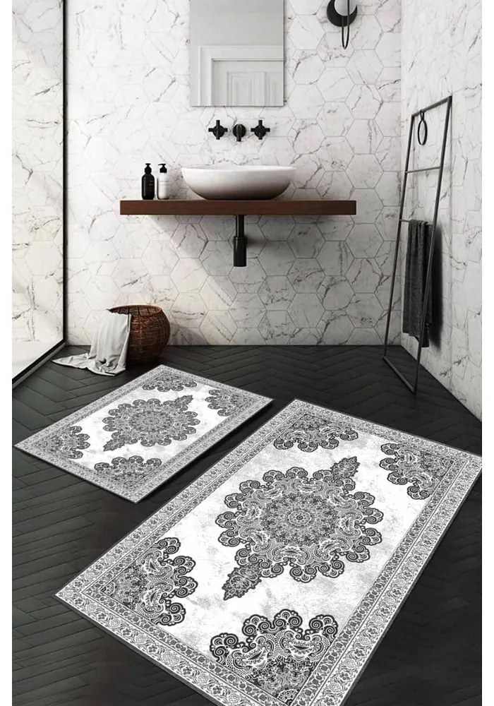 Sivé kúpeľňové predložky v súprave 2 ks 60x100 cm – Mila Home