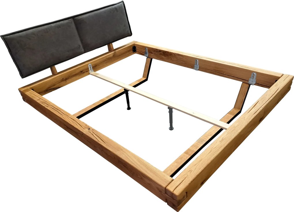 Postel z masivu dubu VIVIENNE+ lamelový rošt ZADARMO Rozměr: 180x200 cm