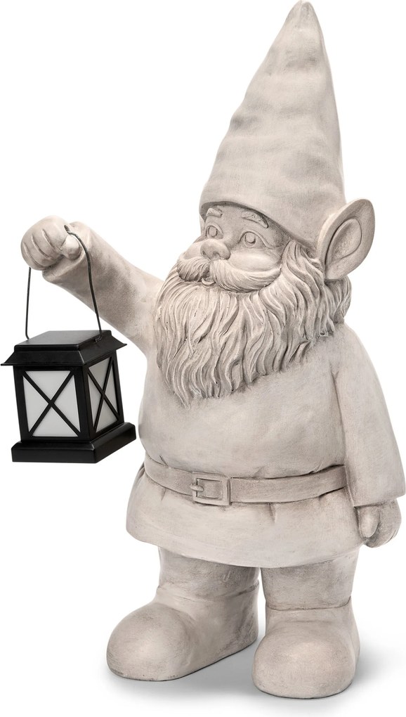 Záhradný trpaslík s LED lampášom