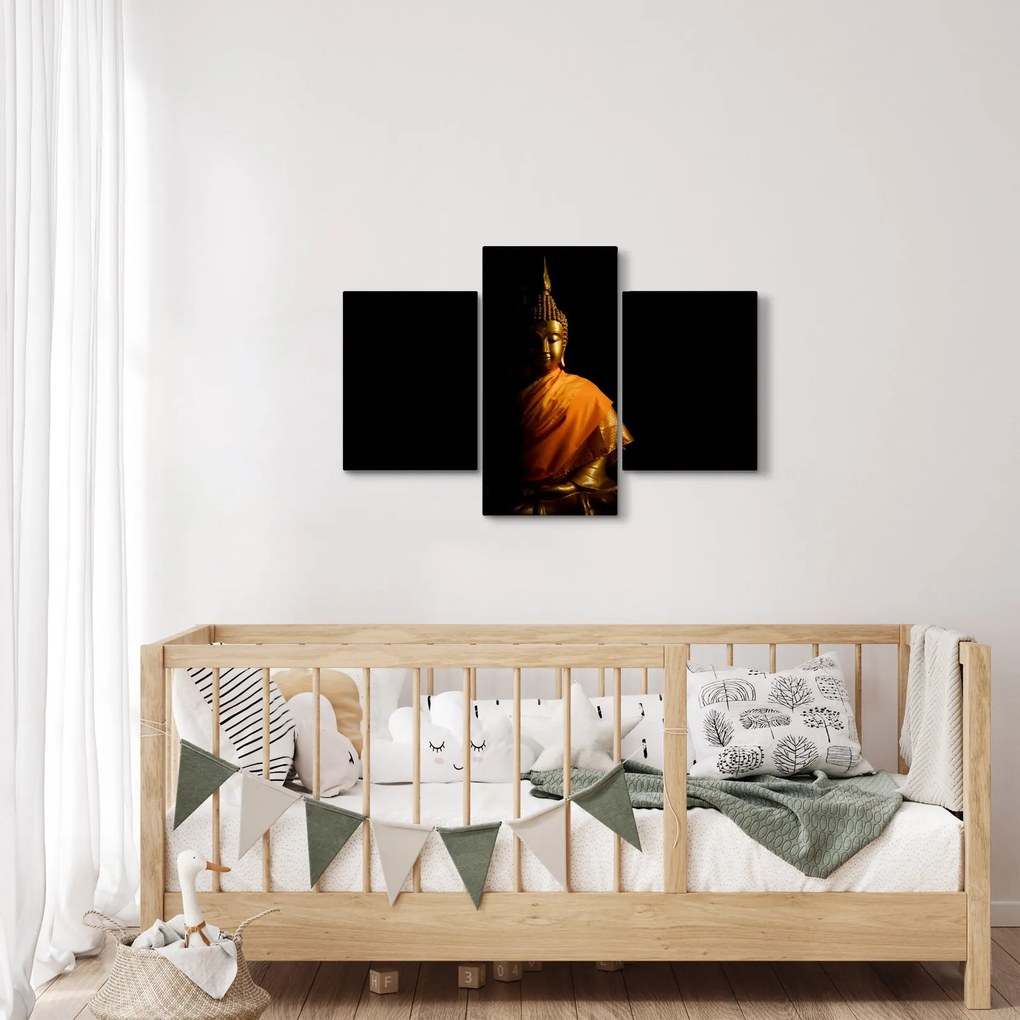 Obraz - Zlatá socha Budhu (90x60 cm)