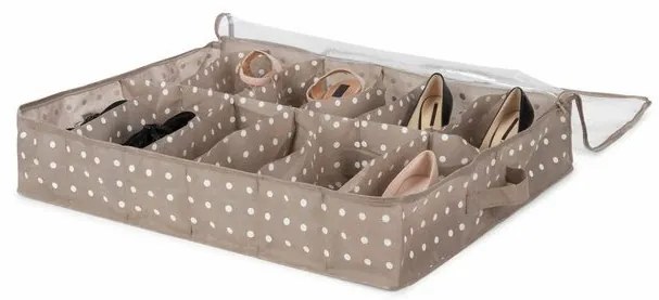 Organizér na topánky pre 12 párov 76 x 60 x 15 cm, hnedá