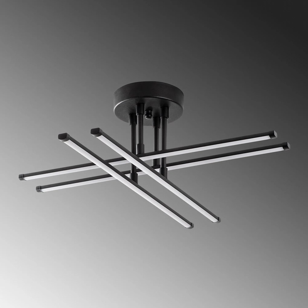 Stropné LED svietidlo EXHAUST čierne