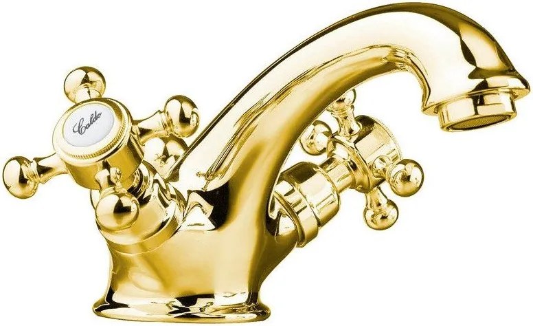 Stojančeková umývadlová batéria v zlatej farbe Antea – Sapho