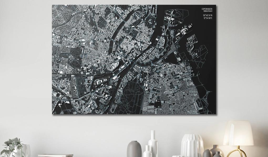 Artgeist Obraz na korku - Close up of Copenhagen [Cork Map] Veľkosť: 120x80