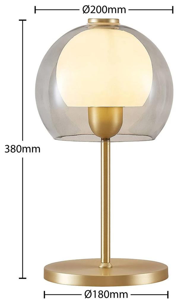 Lucande Mylah stolová lampa, sklenené tienidlá
