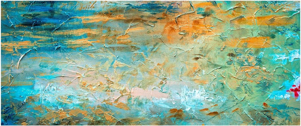 Obraz modrej abstrakcie (120x50 cm)