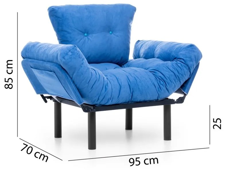 Kreslo Nitta jednomiestne modré