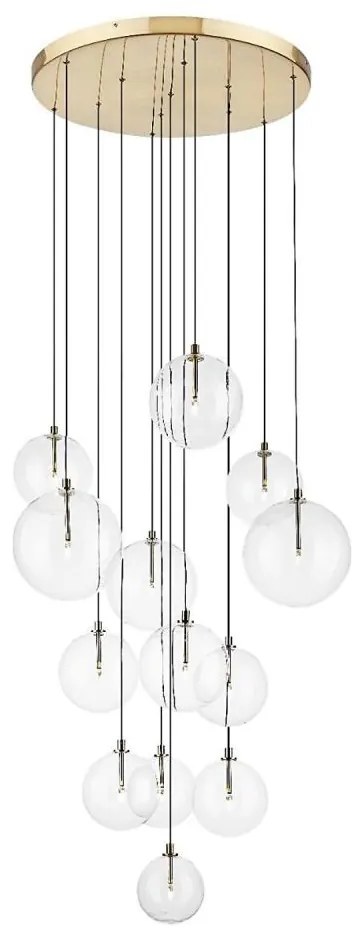 Zuma Line P0606-13B-2GAC - závesný luster MILAN 13xG9/2W/230V zlatý