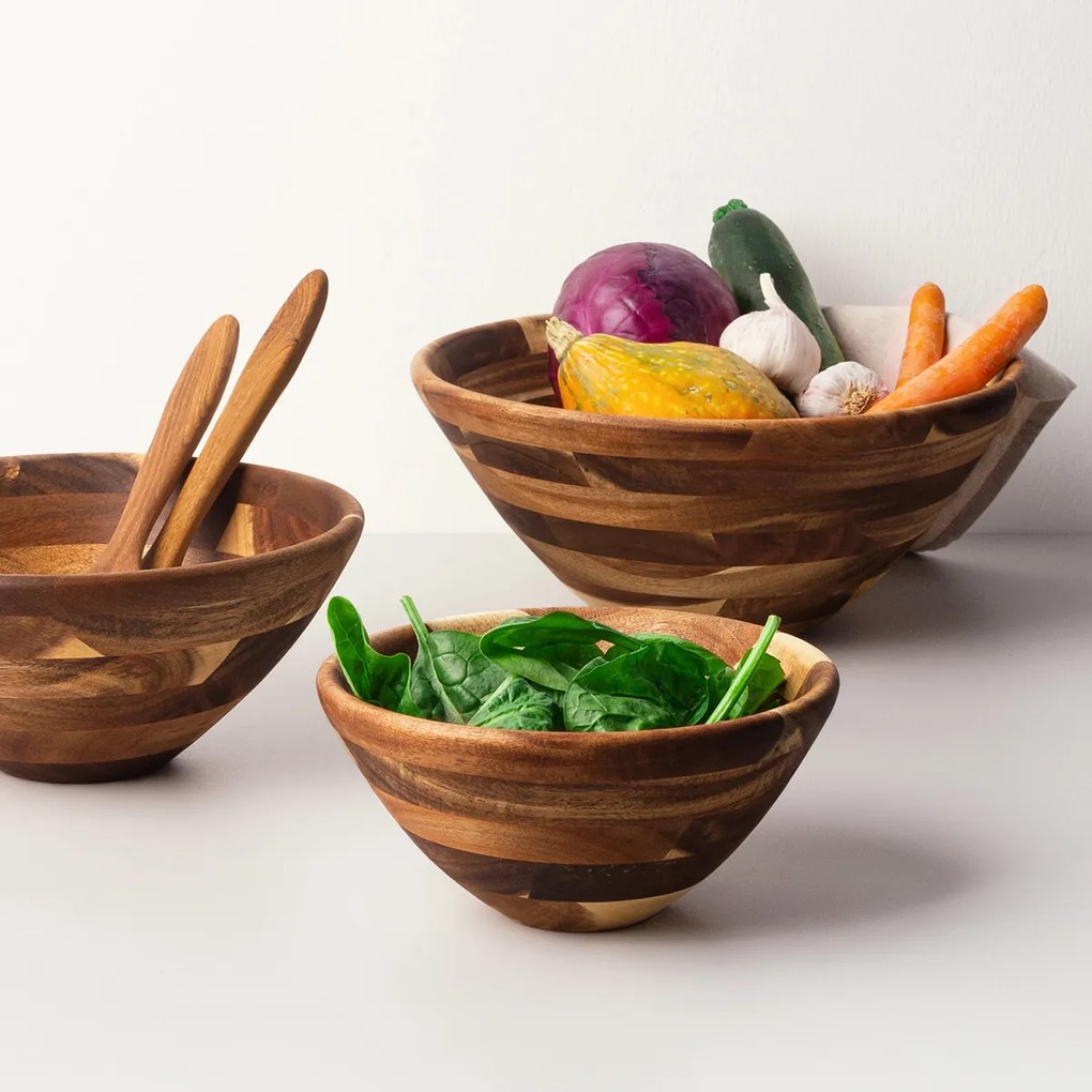 Miska na šalát stredná Agát ø 25,4 cm - FLOW Wooden - 593712