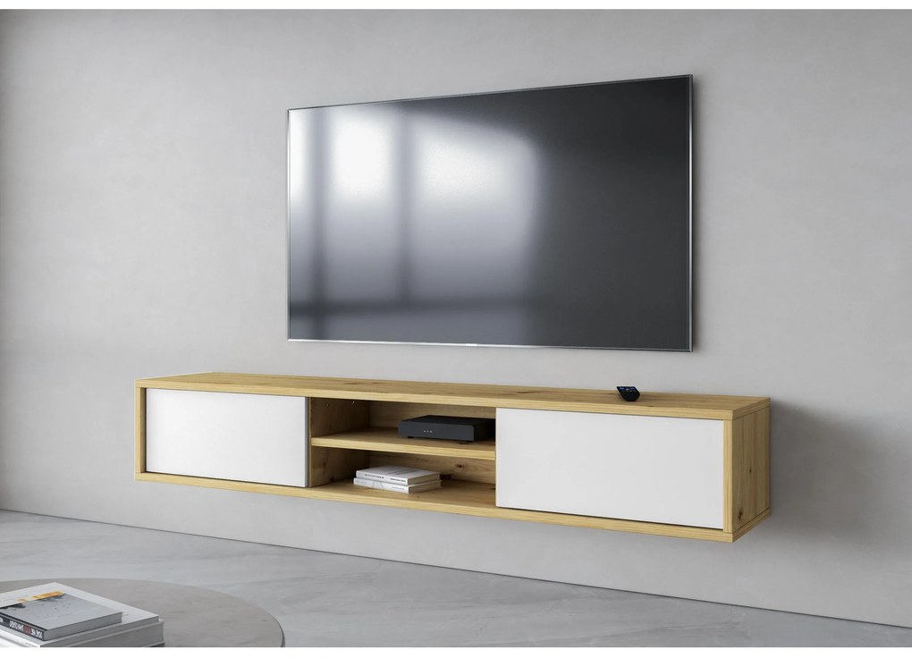 TV stolík Fiora 40 (dub artisan + biela). Vlastná spoľahlivá doprava až k Vám domov. 1066466