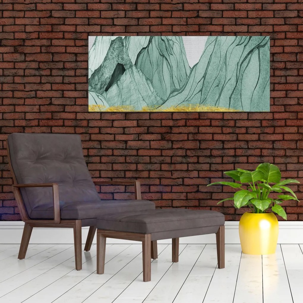 Obraz - Smaragdové hory N⁰1 (120x50 cm)